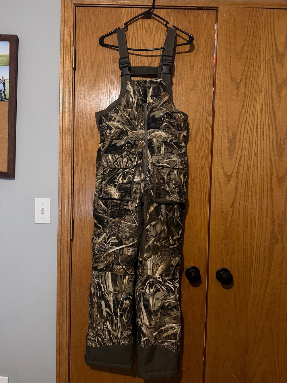 Kids Camouflage Insulated Bibs - Brown/Green